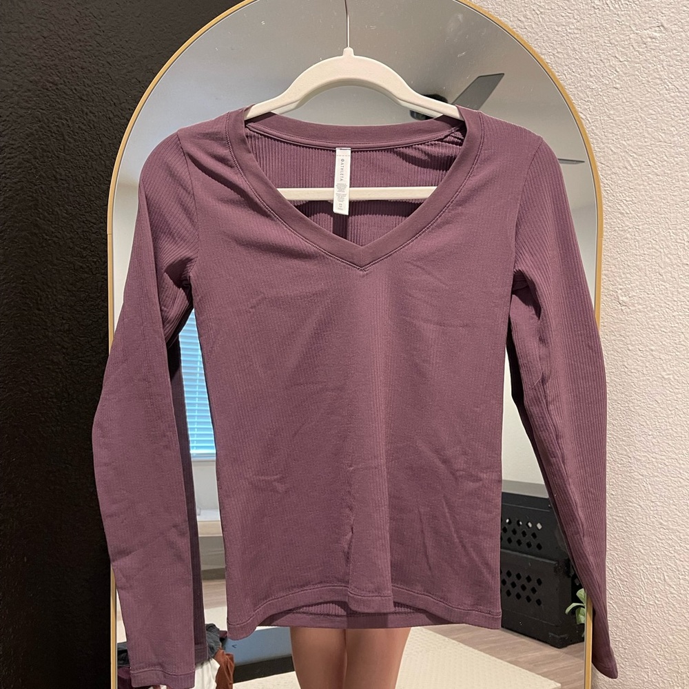 ATHLETA Ribbed Long Sleeve Top